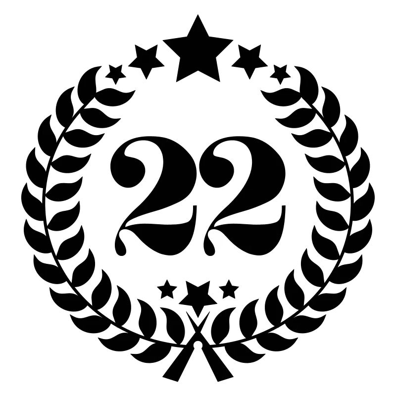22ter numéro de bague d'anniversaire de 22 ans.