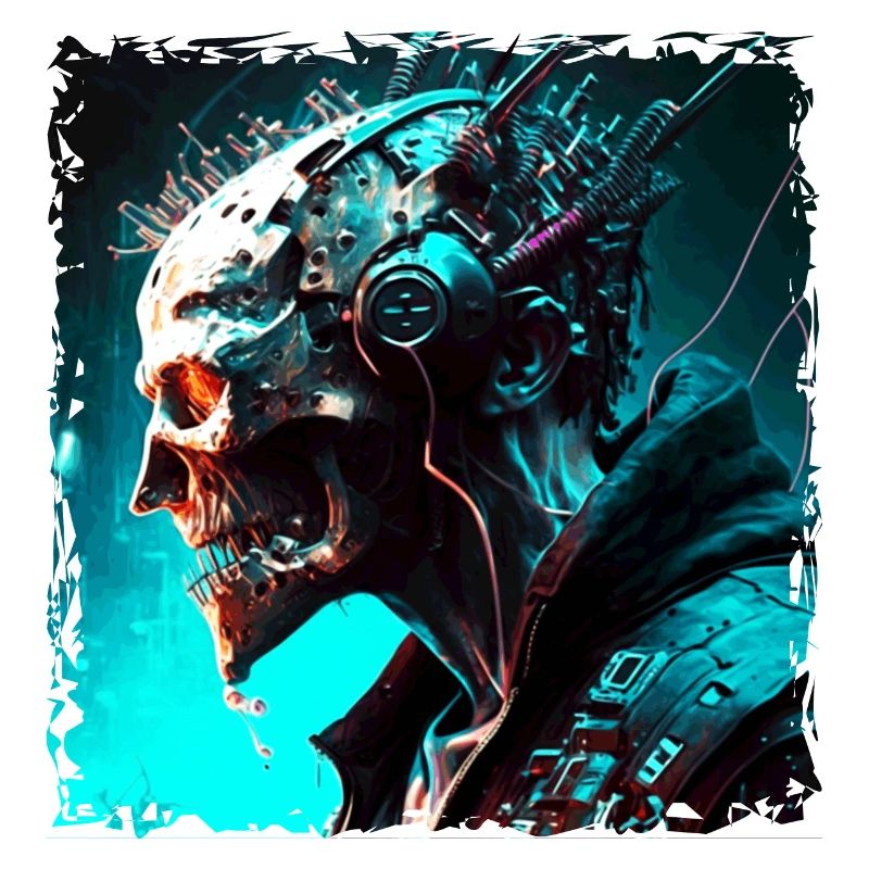 Cyborg oder Monster als Cyber Android der Zukunft