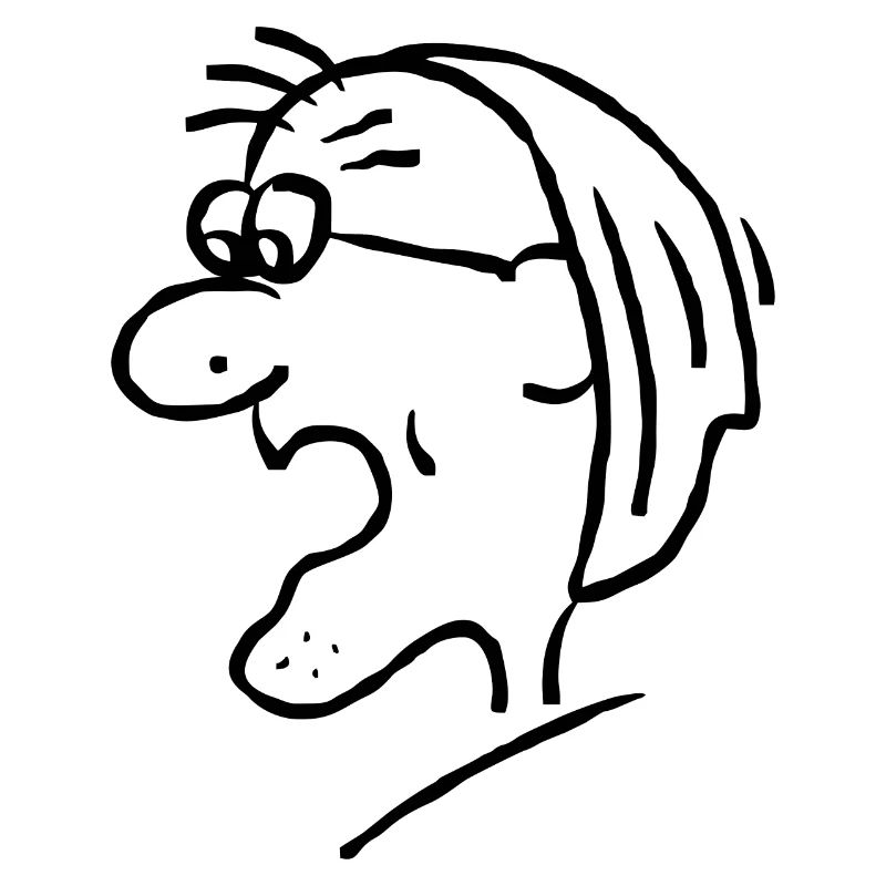 Comic Comicfigur Mann mit Mütze