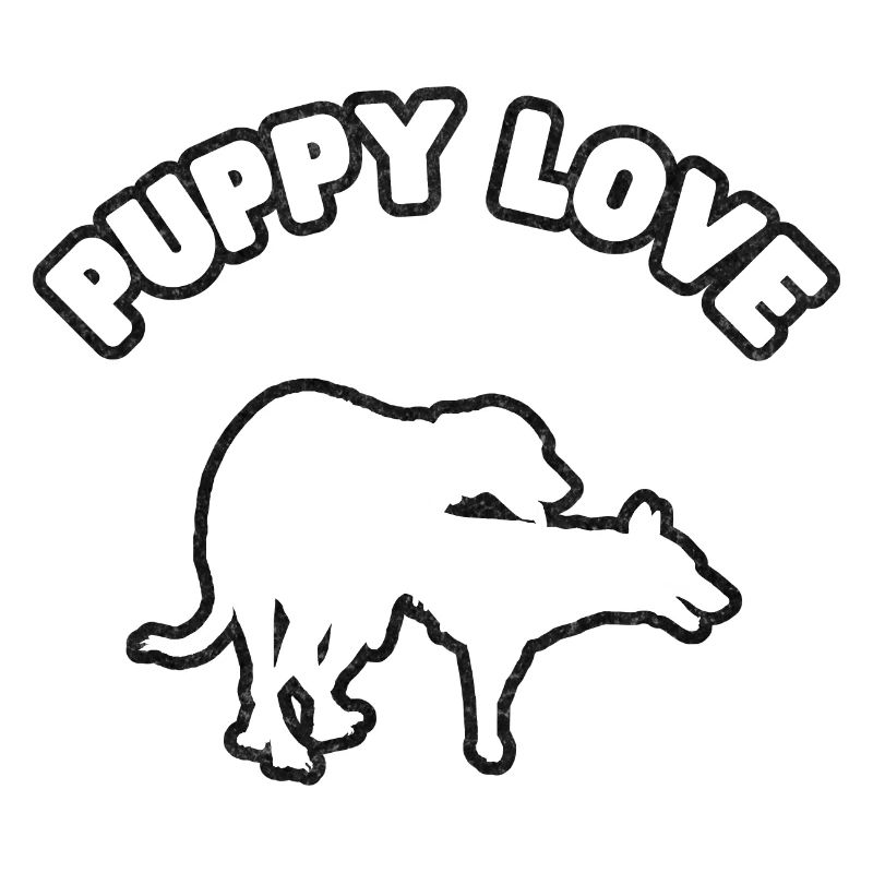 Chiot Amour Grunge Blanc