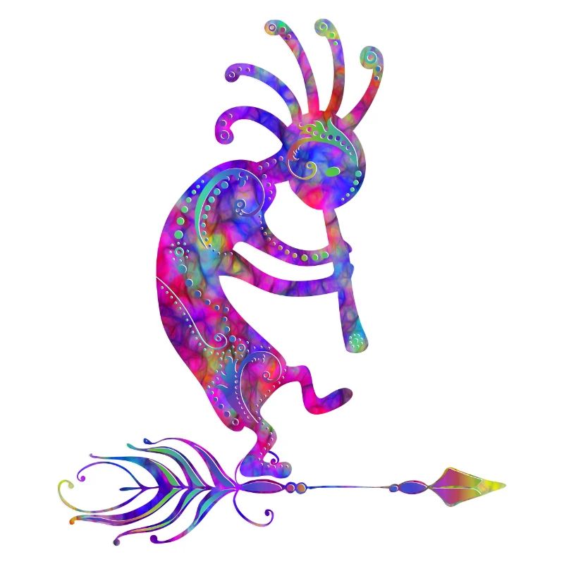 Native American Kokopelli With Feather 2