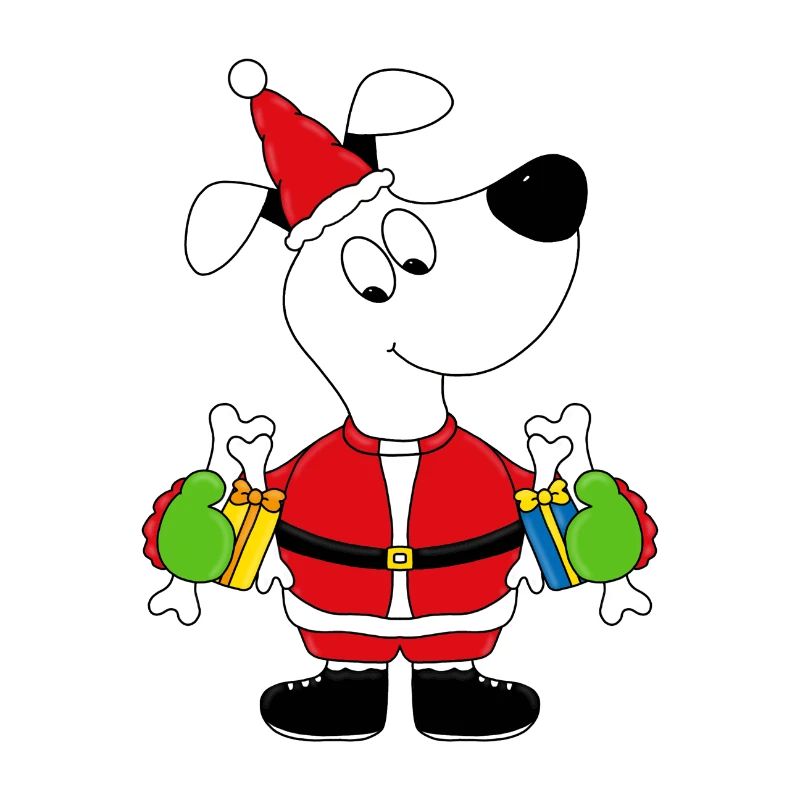 WEIHNACHTEN - HUND - GESCHENKE - WEIHNACHTSMANN