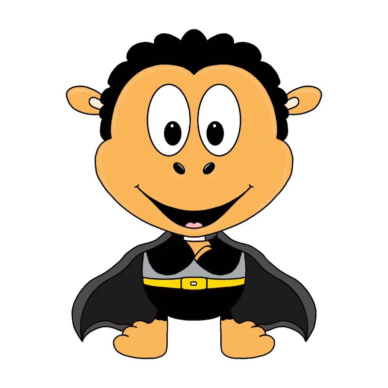 SCHWARZES SCHAF - SUPERHELD - HELD - TIER