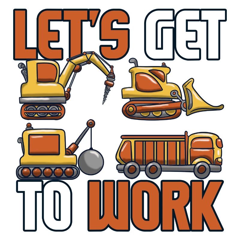 Excavator Construction Site Construction Worker Girl I Gift