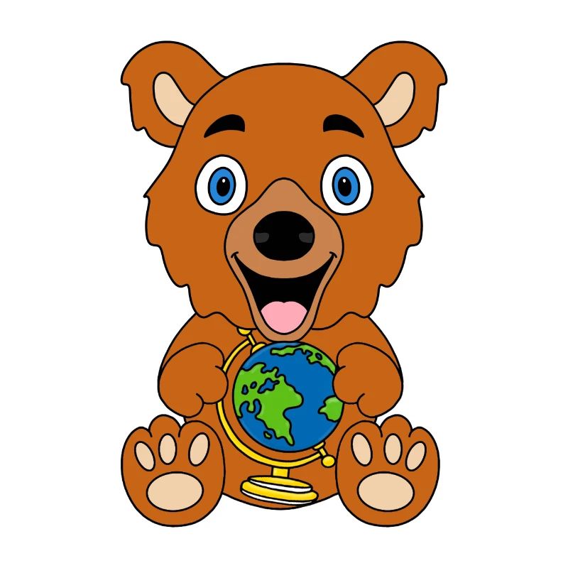 GLOBUS - ERDE - WELT - TEDDYBÄR - BÄR - TEDDY