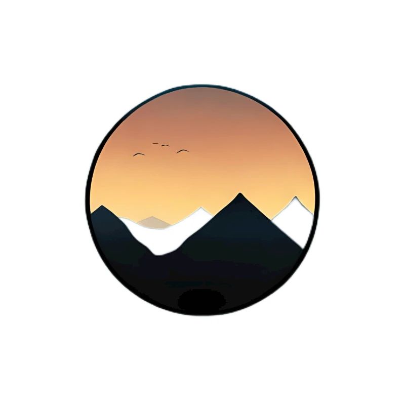 Coucher de soleil chaleureusement dessiné