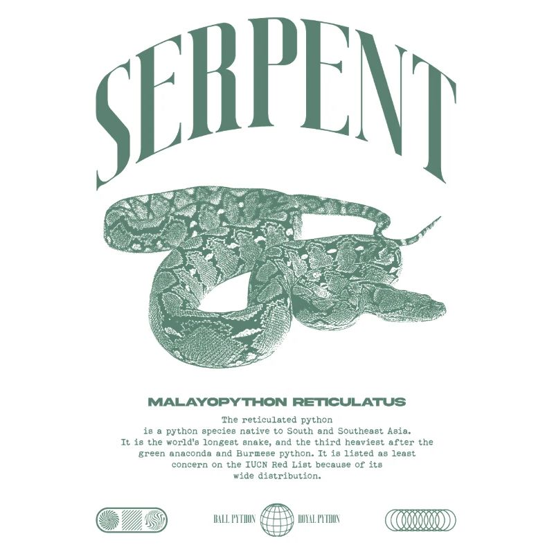 Reticulated Python Reptile Keeper Streetwear