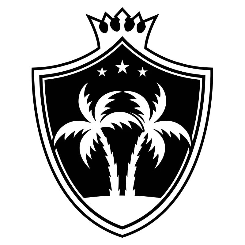 palmiers blason couronne plage