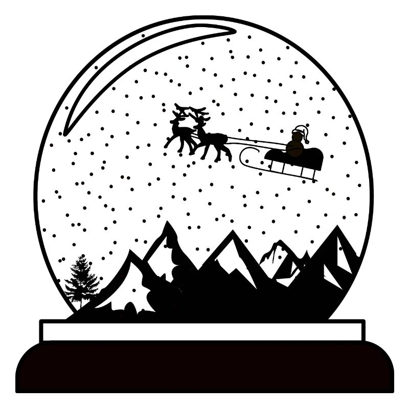Schneekugel Weihnachtskugel Design