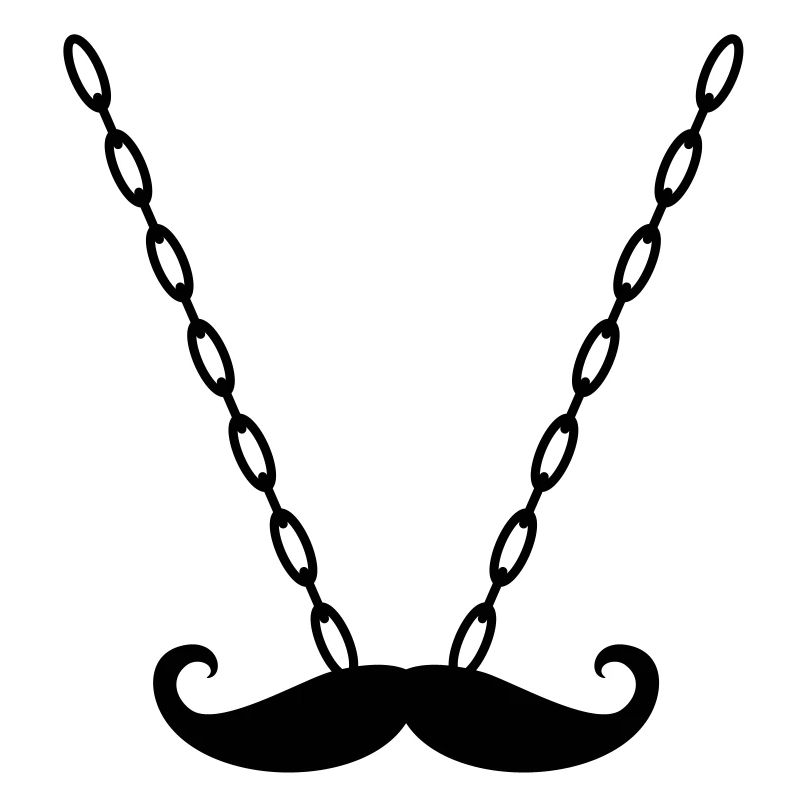 Chain with handlebar mustache / mustache
