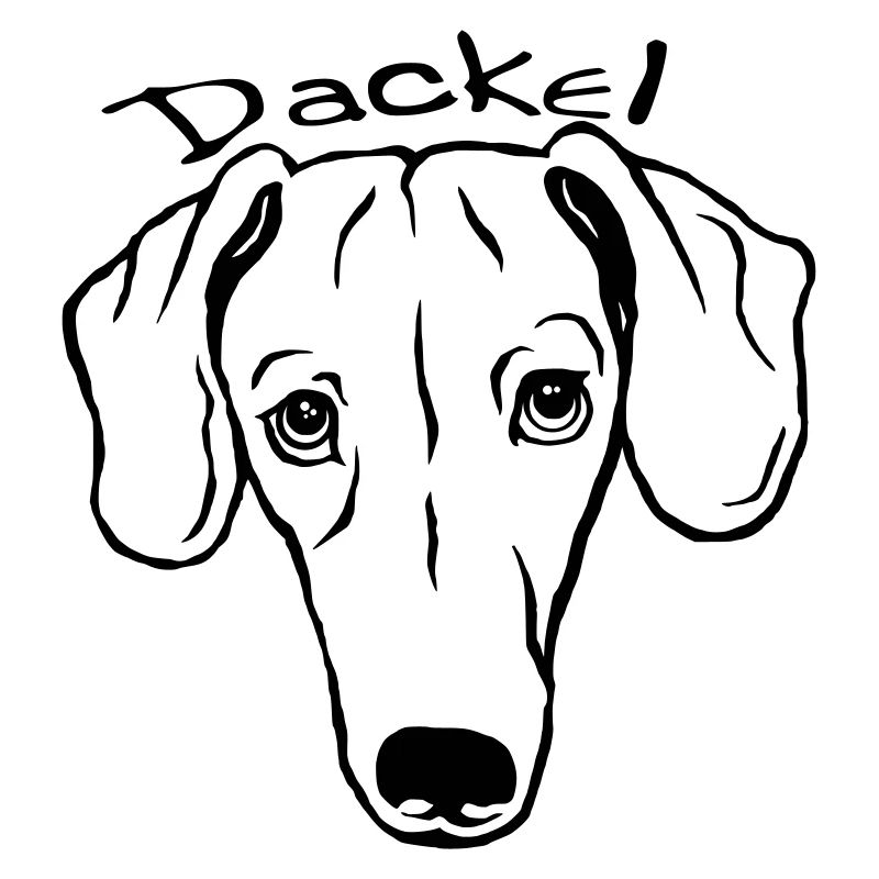 Dackel mit Schriftzug