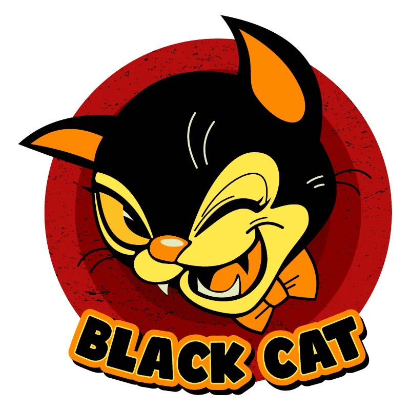 Schlaue schwarze katze