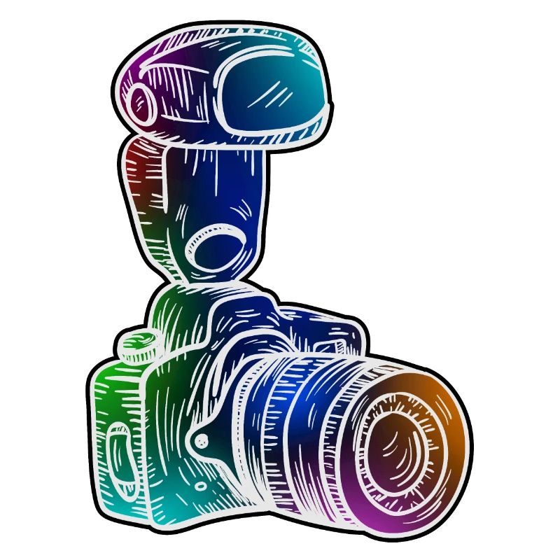 SLR camera with flash