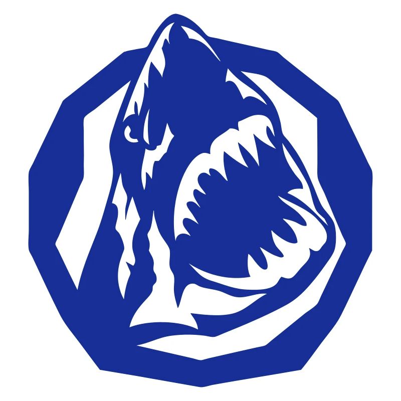 logo shark drawing fish 802