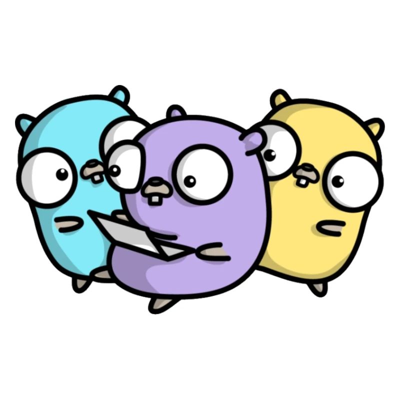 Trois gopher mignons à la programmation de la paire