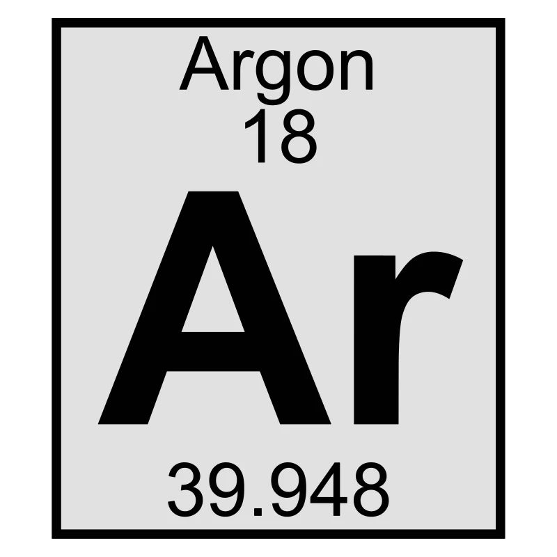 Elements 18 - ar (argon) - Full (white)