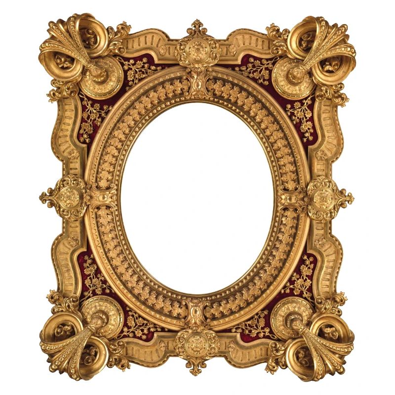 Oval Golden Picture Frame