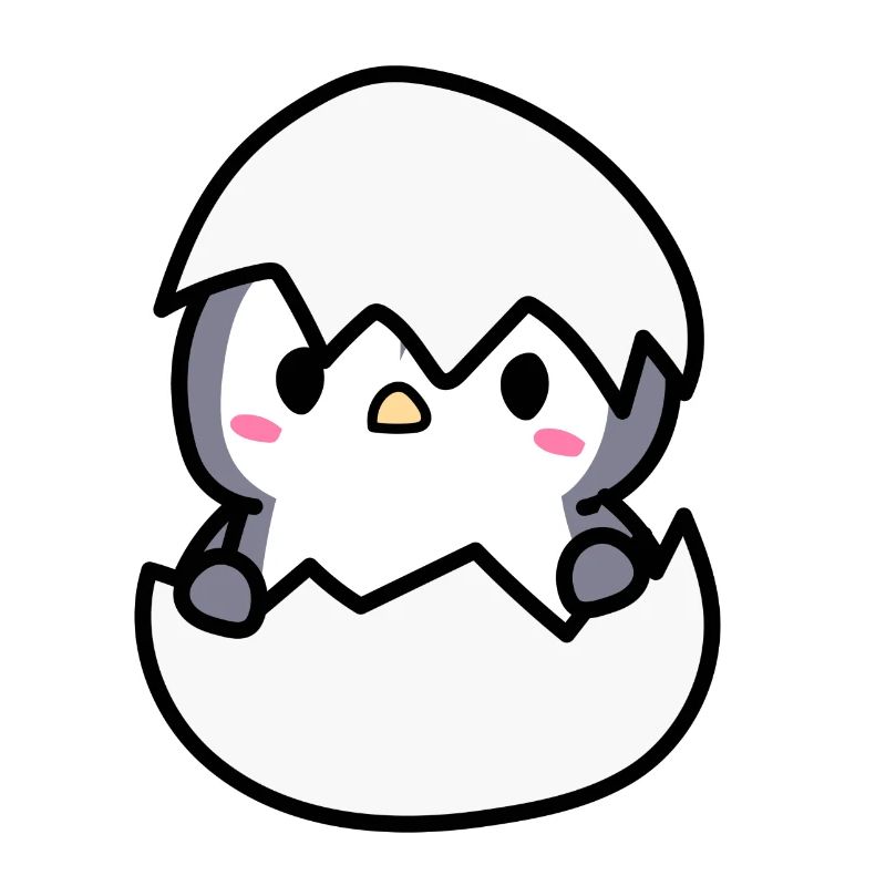 mignon bébé pingouin dans une idée coquille d'oeuf