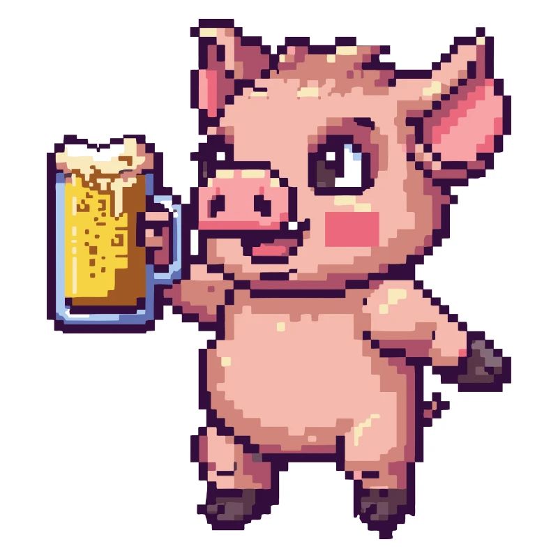 Schwein Bier Pixel