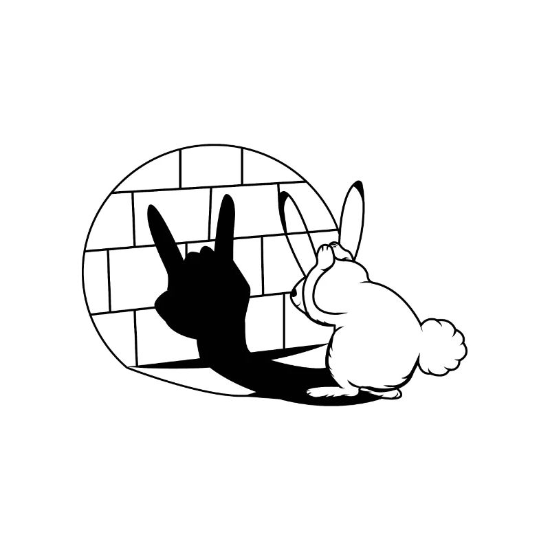 Rabbit Shadow Play Metal Rock Easter Gift