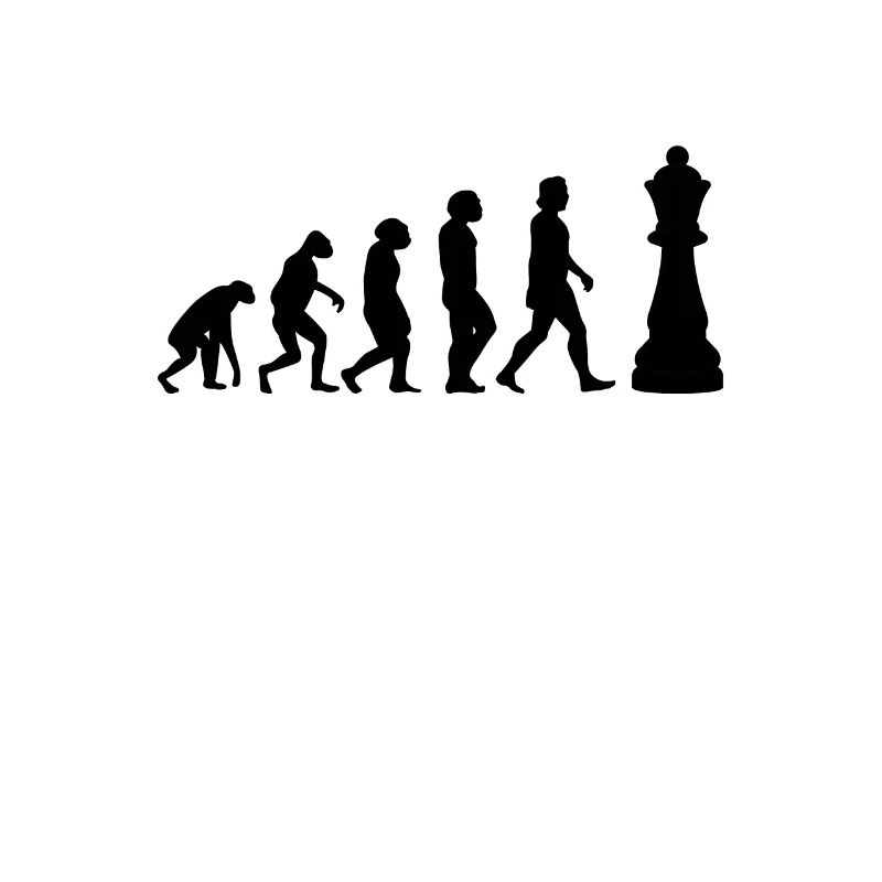 SCHACH SCHACHSPIELER SCHACHBRETT Chess Evolution