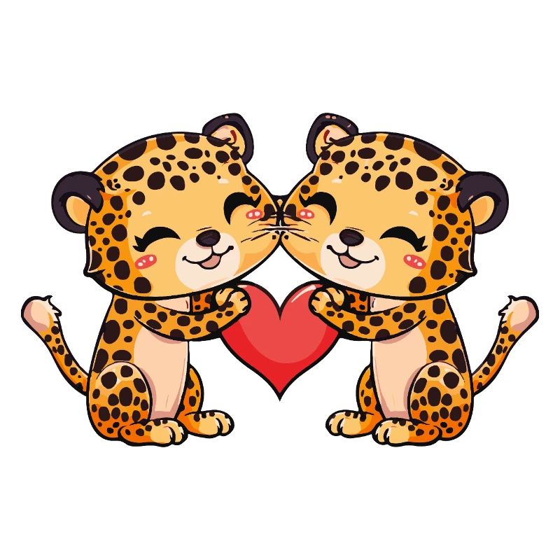 Leopard Paar Valentinstag