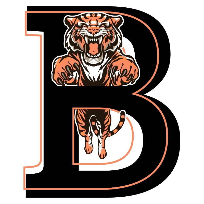 Letter b tiger - gift idea