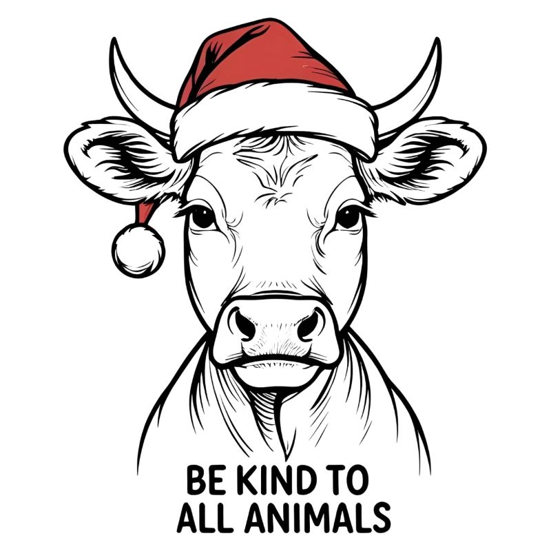 Weihnachtskuh – Be kind to all animals - Vegan