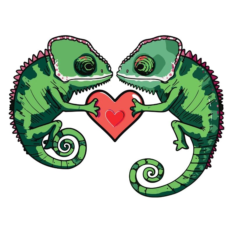 Chameleon Paar Valentinstag