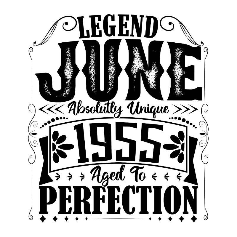 Juni 1955. Geburtstag Juni 1955 Geschenk Juni 1955