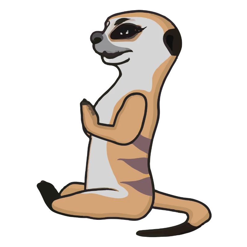 Erdmännchen Yoga Vektor Lustig Geschenkidee