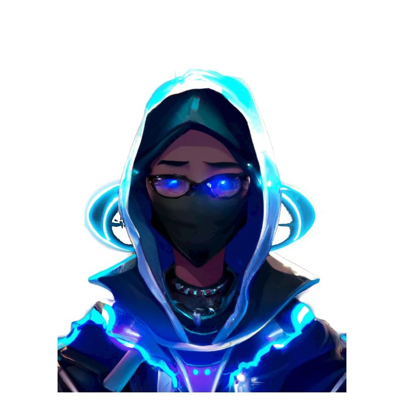 Blue Team Hacker Cyberpunk Digital Art