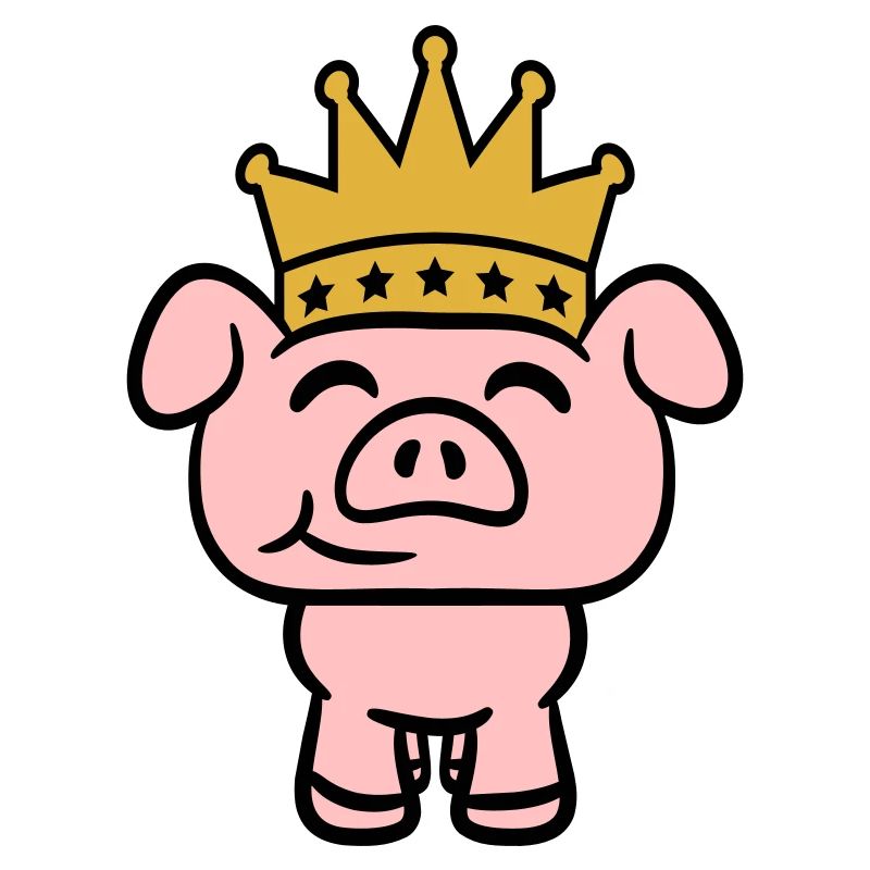 Pig King Queen Crown Prince Princess