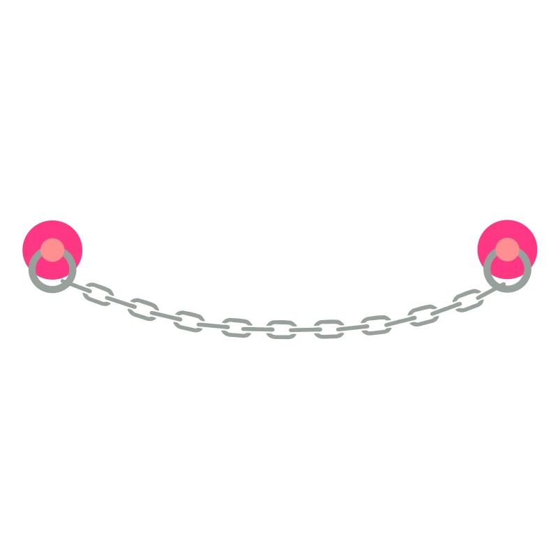 2 Nippel Piercings mit Kette - Piercing
