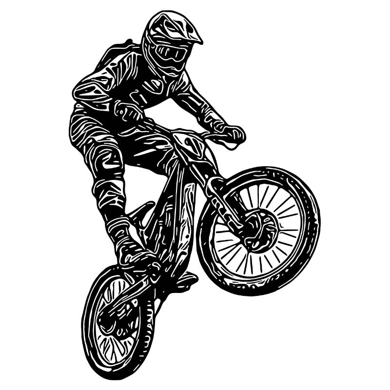 Cooler Radfahrer Springender Mountainbiker