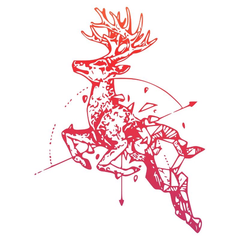 Deer with compass