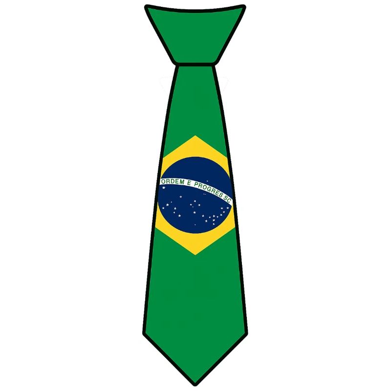 Cravate Brésil – Drapeau