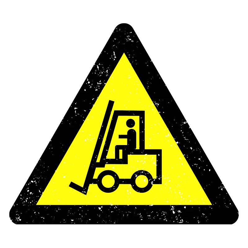 Warning sign forklift driver