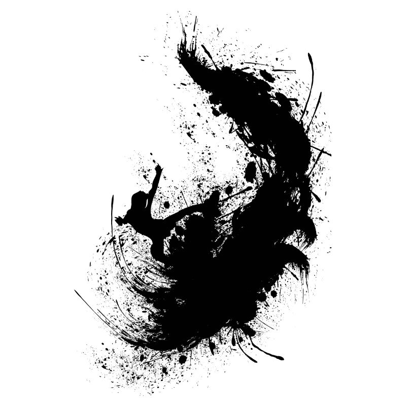 Surfer ink splash II