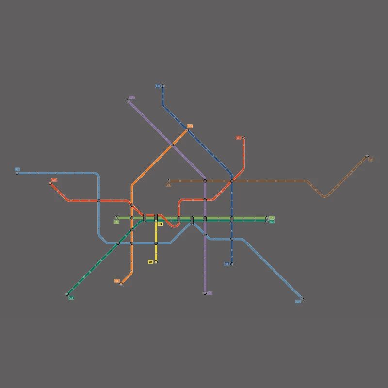 U Bahn Network Map Berlin Souvenir Gift