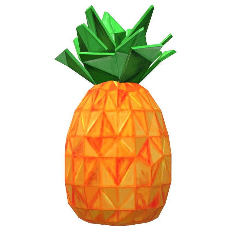 Pineapple Polygon Fruit Pineapple Healthy