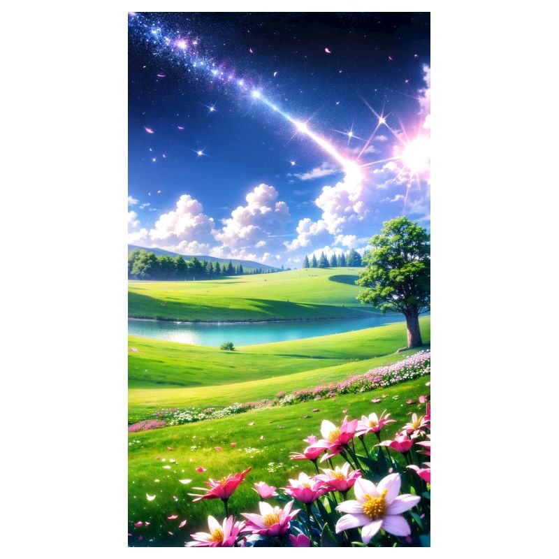 Landschaft mit 4 Bereichen, Generative KI