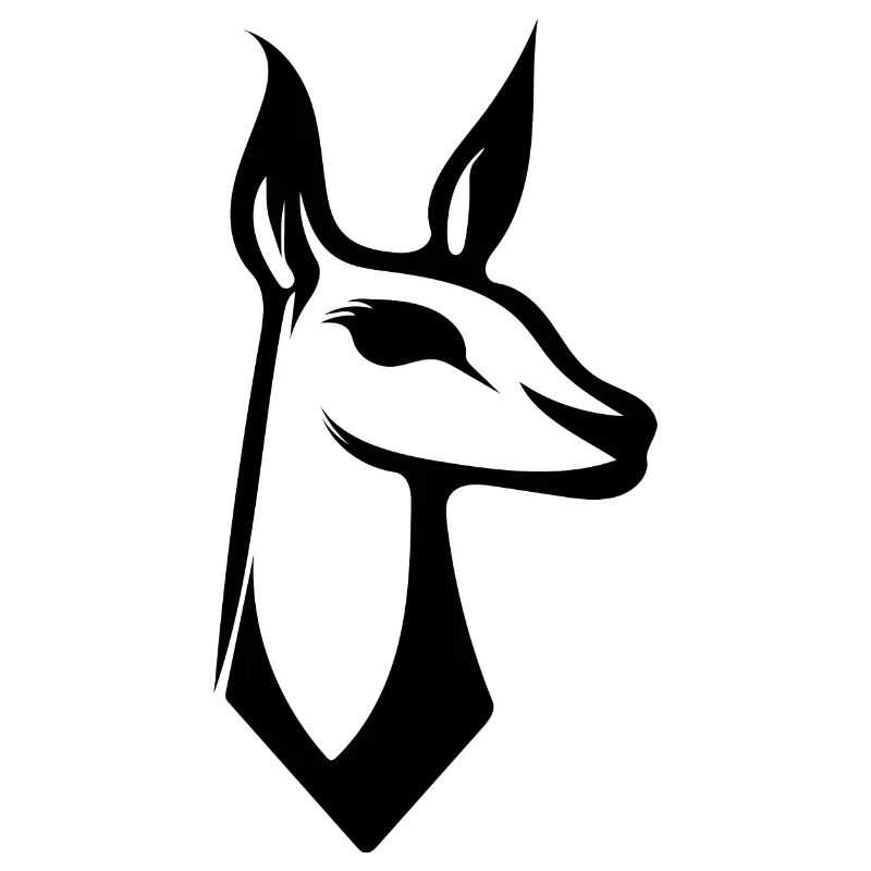 Cute llama logo style