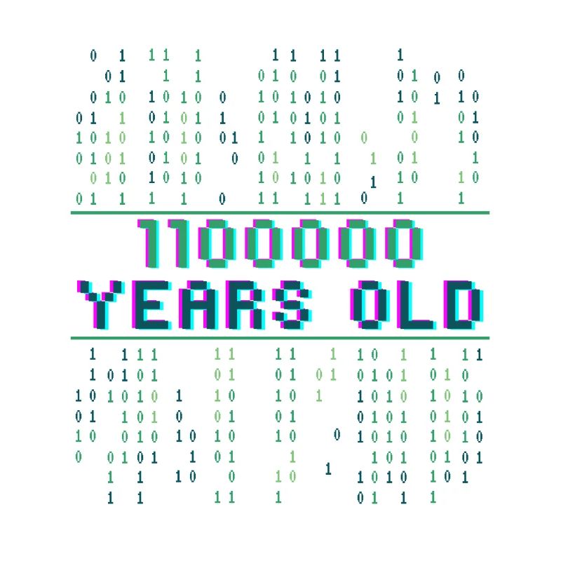 96e anniversaire 96 ans Code binaire Informatique