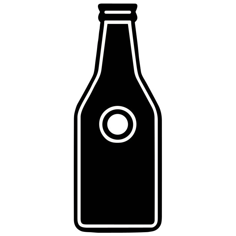 einfaches Piktogramm einer Flasche