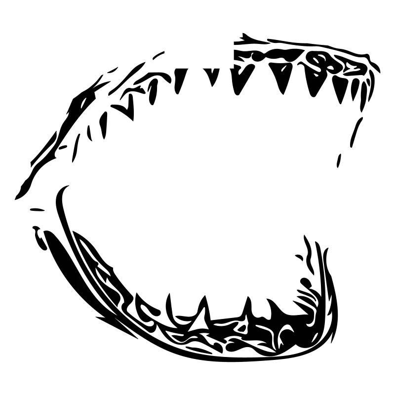 Mors de requin vecteur géant