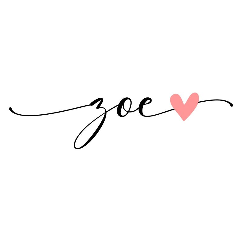 Zoe, Last Name, First Name, Calligraphy, Script