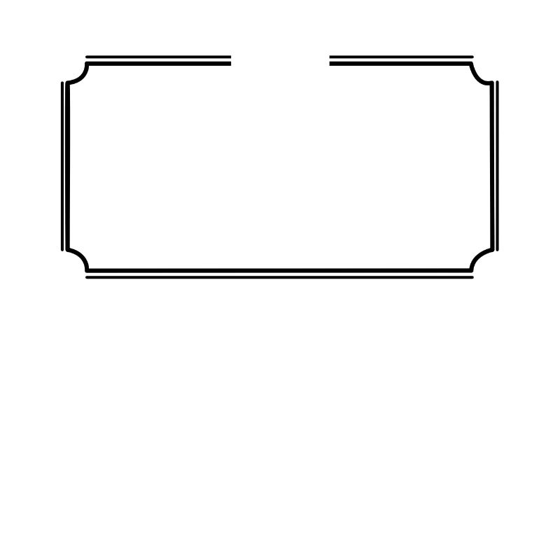 Angular frame in black basic text
