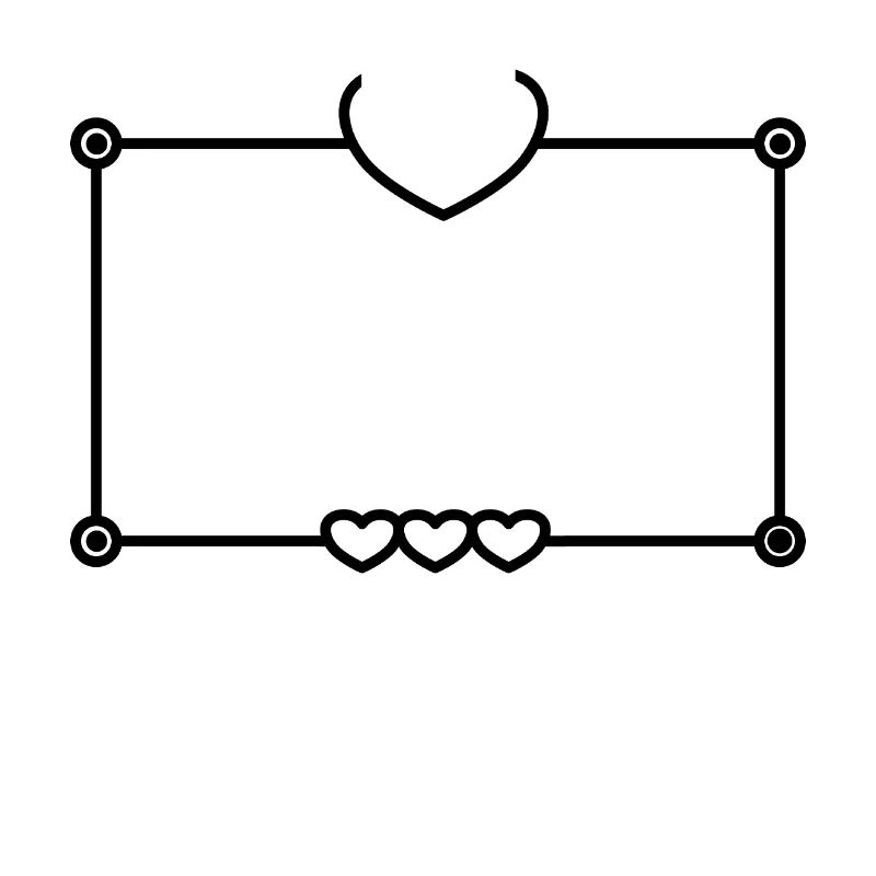 Heart Frame Rectangular Shape Background