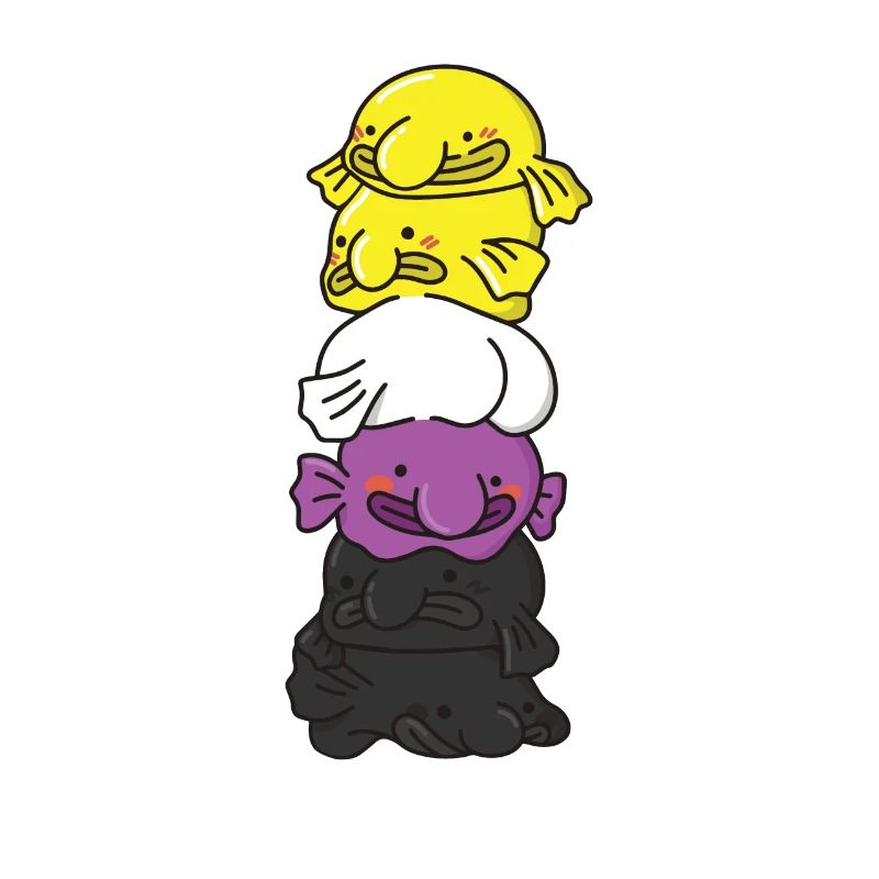 Nonbinary Flag Non Binary Pride LGBTQ Blobfish